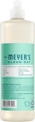 MRS. MEYER'S CLEAN DAY Liquid Dish Soap, Biodegradable Formula, Limited Edition Mint, 16 Fl. Oz - Pack of 3