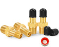 GODESON 1/8"NPT Tank Valve, Anti-Corrosion Brass Schrader Valve with 1/8"Male NPT,Using with Air Compressor Tanks(Pack of 4)
