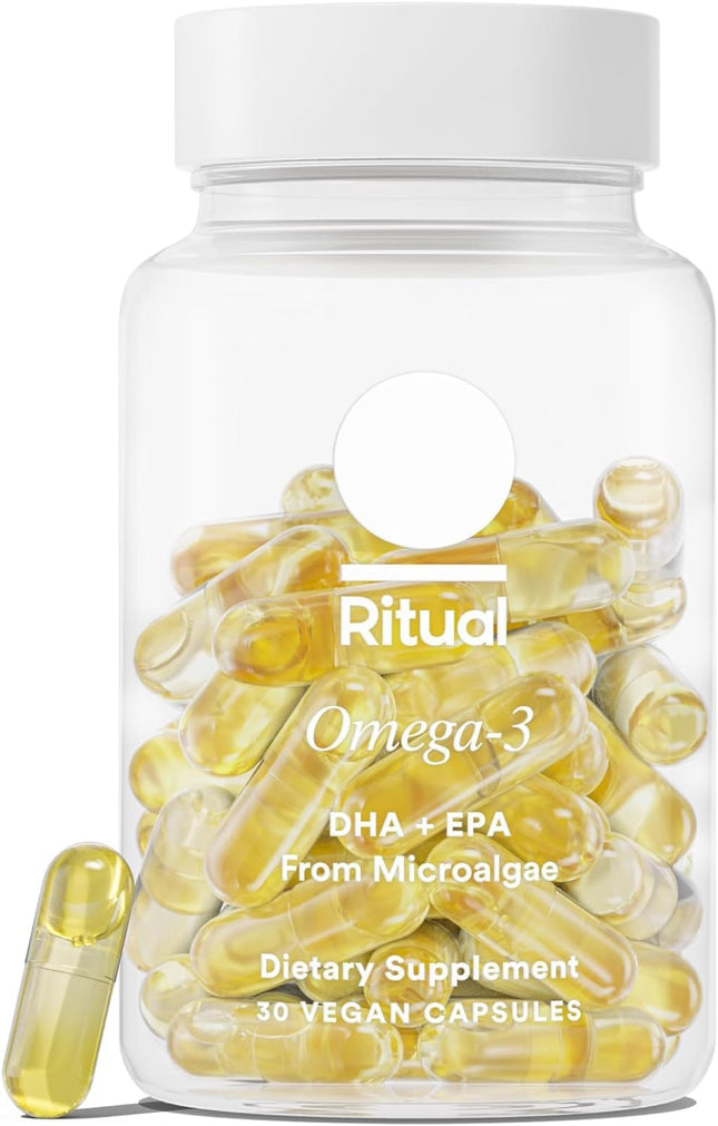 Ritual Omega 3 - Vegan - Science-Backed Dose of DHA & EPA Fatty Acids in 2:1 Rat