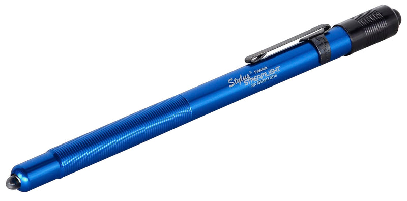Streamlight 65050 Stylus 11-Lumen White LED Pen Light for Medical, Inspection, and Everyday Use with 3 AAAA Alkaline Batteries, Blue