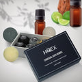Bath Bombs, HZEX 6 Large Natural Luxury Charcoal Bathbomb Fizzes for Men Women, Organic Bath Bomb with Essential Oils and Shea Butter, Stress
