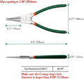 SPEEDWOX Circlip Pliers 9-Inch, Tip Diameter 0.09 Inch, Snap Ring Pliers External, Heavy Duty Retaining Ring Pliers, Straight Jaws for Ring
