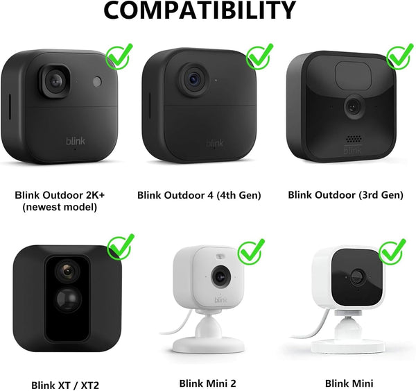 ALERTCAM 2Pack Flexible Twist Mount for Blink XT, Blink XT2, Blink Mini, Blink Outdoor 4 (4th Gen) / (3rd Gen) Home Security Camera System - Black
