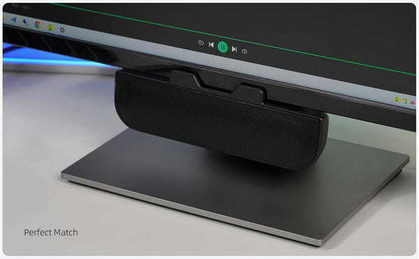 Computer Speakers for Desktop PC, Monitor Speakers, USB Plug-In, Wired, External Speaker for Laptop, Small Computer Soundbar for PC, with Loud