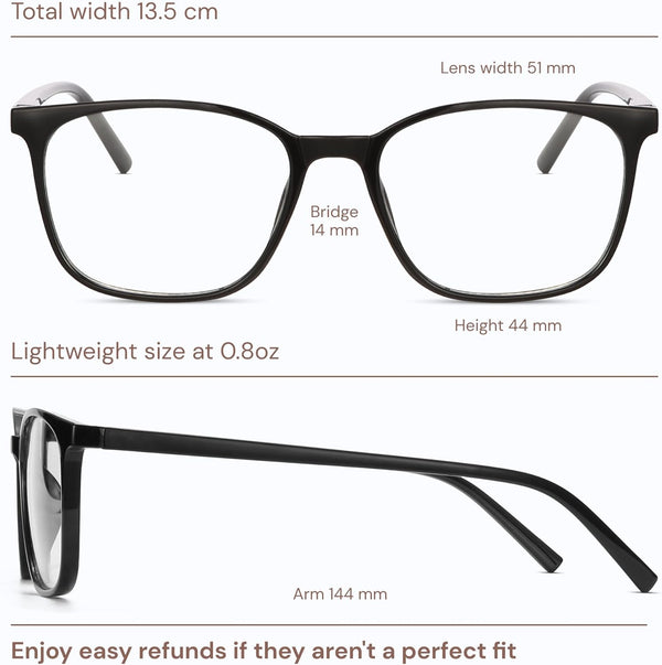 Ultralight Blue Light Glasses for Women - 99% Protection Computer Glasses for All Day Comfort - anti UV Glare & Eyestrain