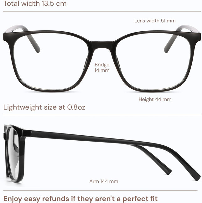 Ultralight Blue Light Glasses for Women - 99% Protection Computer Glasses for Al