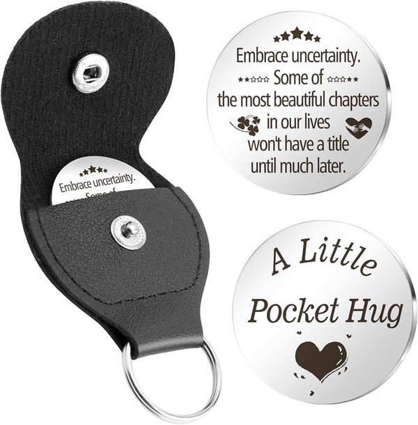 Hoosmoon Pocket Hug Token Keychain - Graduation & Birthday Gifts