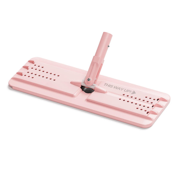 JOYMOOP Flat Mop Head, 13-Inch Mop-Head with 13-Inch Microfiber Mop Pad Replacement - Pink, 1 Pack (Mop-Head Only)