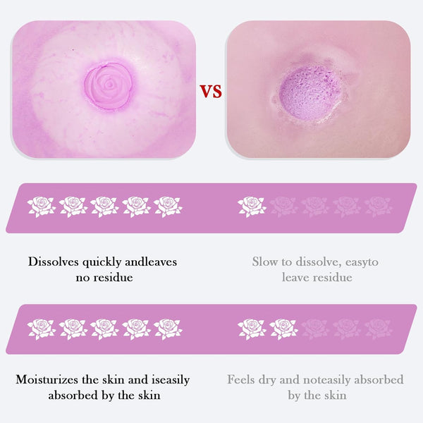 Bath Bombs for Women - 30 Pcs Handmade Natural Essential Oils Rose Bath Bombs, Home Spa Fizzies Bubble Bath, Birthday Gifts for Women Her Self