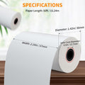 2 1/4'' x 50' Thermal Receipt Paper 50 Rolls, 2.25x50ft Receipt Roll Cash Register Paper - For Credit Card Machine POS Terminal Clover Mini