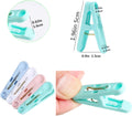 56 Pcs Colorful Clothespins, 4 Colors Spring Clips (2 Inch) Small Clothes Pin with Black Storage Bag - for Laundry, Drying Clothes, Home Use 4