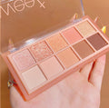 Go Ho 10 Colors Eyeshadow Palette,Matte&Glitter&Shimmer Eyeshadow Korean Makeup,Long Lasting Blendable Shades,Naturing-Looking,Waterproof Cool Eye
