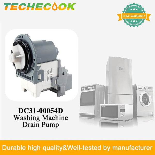 New DC31-00054D PX3516-01 DC31-00187A Washer Drain Pump Motor by Techecook - Replacement for Samsung Washing Machine - Replaces px3516-01