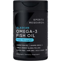 Sports Research® Omega-3 Fish Oil 1250mg from Wild Alaska Pollock, 90 Count | Always Fresh Never Fishy | 690mg EPA 260mg DHA per Softgel · Heart &