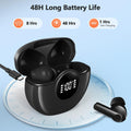 Wireless Earbuds 2025 NEW Bluetooth 5.4 Headphones Bass 3D Stereo, In-Ear Earphones with 4 ENC Noise Cancelling Mic, 48H Playtime with LED