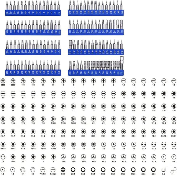 Screwdriver Sets 142-Piece Electronics Precision Screwdriver with 120 Bits Magnetic Repair Tool Kit Compatible For iPhone, MacBook, Computer,