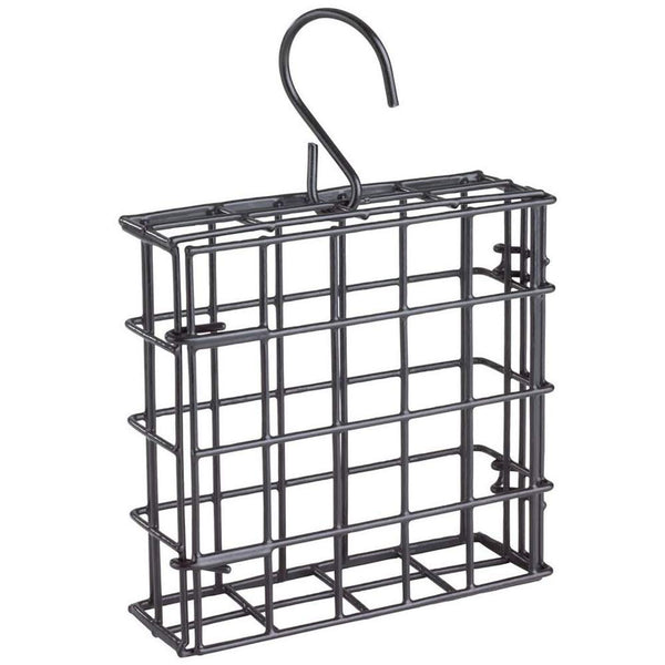 More Birds Suet Cage Bird Feeder, Fruit and Suet Feeder, Single Cake Capacity ,Black Black Single Cake Suet Cage