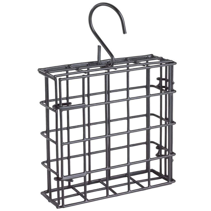 More Birds Suet Cage Bird Feeder, Fruit and Suet Feeder, Single Cake Capacity ,Black Black Single Cake Suet Cage