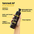 b.tan Dark Self Tanner Mousse | Get Tanned - Best, 1 Hour Express Sunless Tanning Foam, No Fake Tan Smell, Ultra Dark Bronzing Glow, Face & Body,