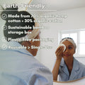 Reusable Hemp Cotton Rounds 15-Pack with Bamboo Storage Box – Ultra-Soft Organic Face Pads for Makeup Removal, Skincare Accessories, and
