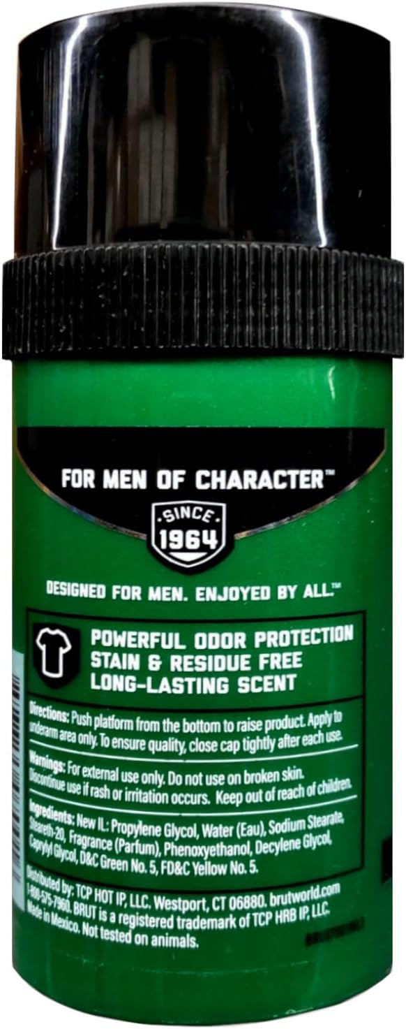 Brut Classic round Deodorant Stick, 2.5 Ounces (2 Pack)