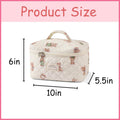 uekeboag Large Travel Quilted Makeup Bag for Women (03White-Bear) 1Pc 03 White Bear