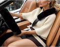 OGLAND Authentic Sheepskin Car Seat Belt Pad,2 Pack Soft Seat Belt Cover for Shoulder Pad Neck Cushion Protector Car Accessories by Genuine