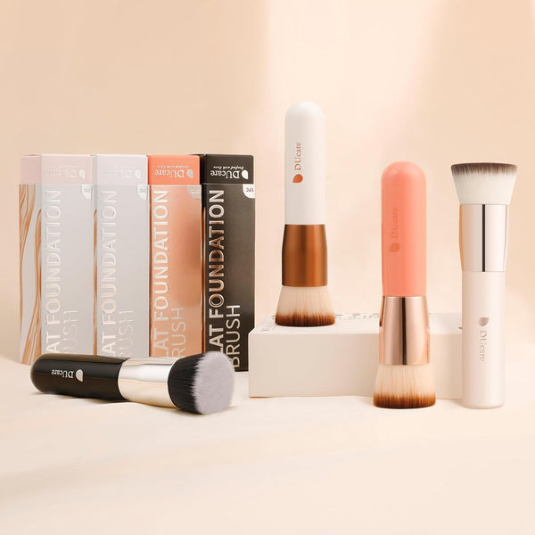 DUcare Foundation Brush,Flat Top Kabuki Brush Synthetic Professional Makeup Brush Liquid Blending Mineral Powder Buffing Stippling Makeup Tools,