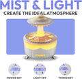 UFO Raindrop Humidifier Oil Diffuser - White - House Scent Essential Oil Desk Humidifier for Aromatherapy - Mushroom Desk Lamp Diffuser with