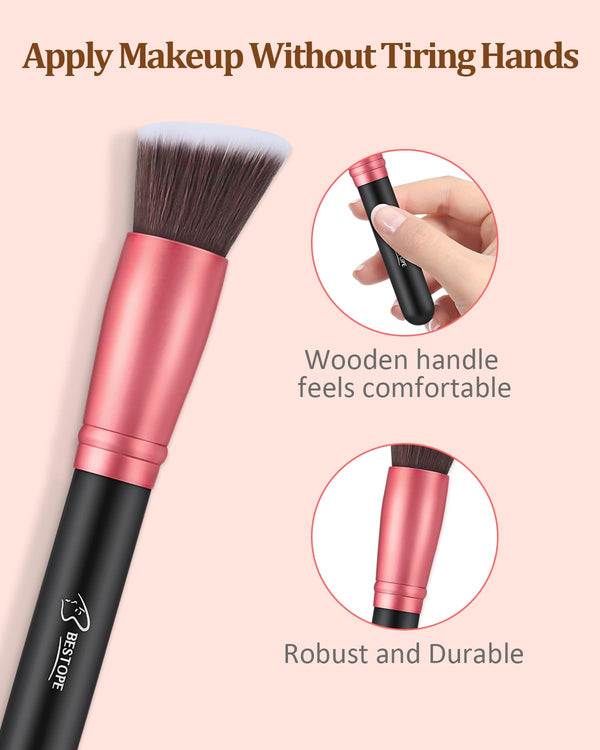 BESTOPE PRO Makeup Brushes 16 Pcs Makeup Brush Set, Blending Brush for Foundation, Premium Synthetic Powder Concealers Makeup Brushes for Eyes and