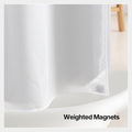 River Dream Fabric Snap in Shower Curtain Liner Replacement,White,70x54 | with Magnets,Detachable Liner,Quick Dry，Machine Washable，Fit for River