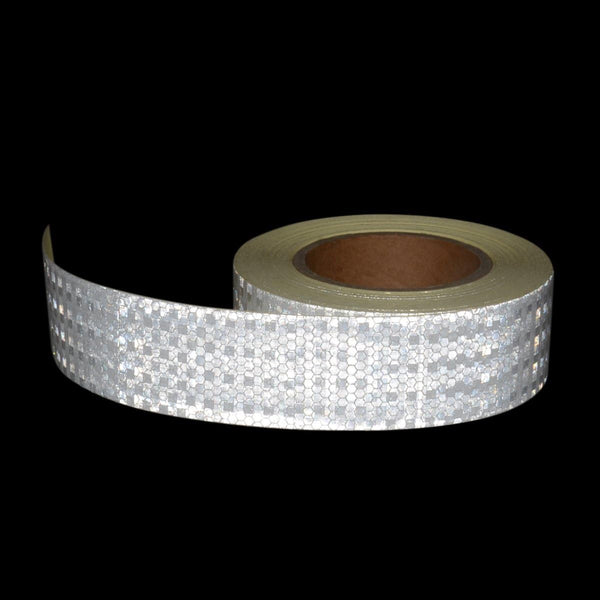 AISEY 2" X 30ft Reflective Tape White Outdoor High Vis Conspicuity Safety Tape, Reflector Tape Trailer Waterproof 2" x 30 Feet WHITE
