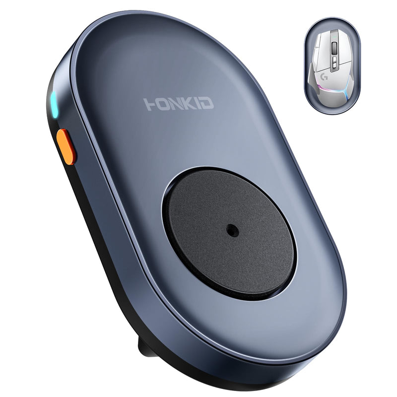 HONKID Undetectable Mouse Jiggler - Auto Mover with On/Off Switch & USB Port, No Software Needed, Prevent Sleep/Lock for Home Office &