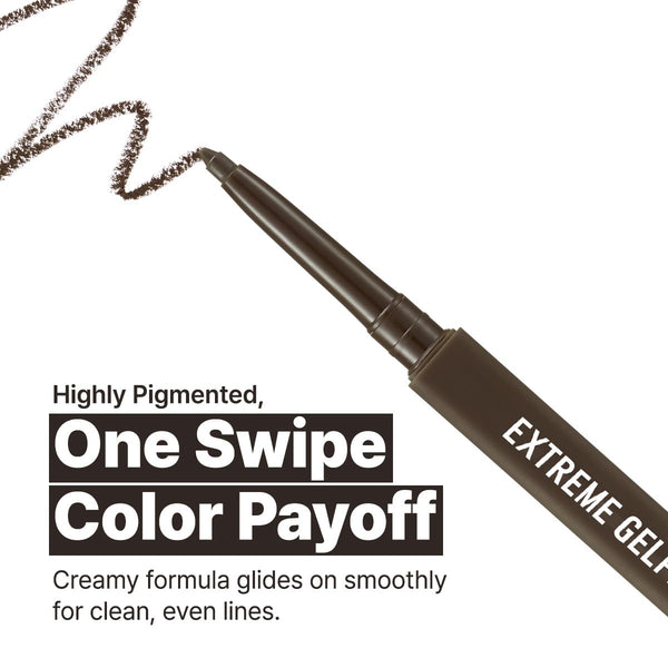 CLIO Extreme Gelpresso Pencil Eyeliner, Gel Smooth Waterproof Formula, One Swipe High Pigment Color, Smudge Resistant Long Wear, Creamy Glide,