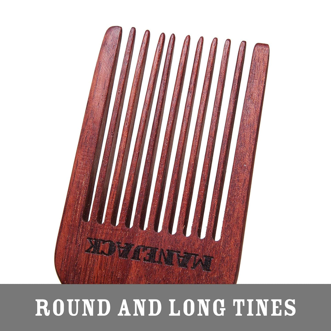 Beard Pick for Men- Wooden Comb Afro Hair Lift Combs