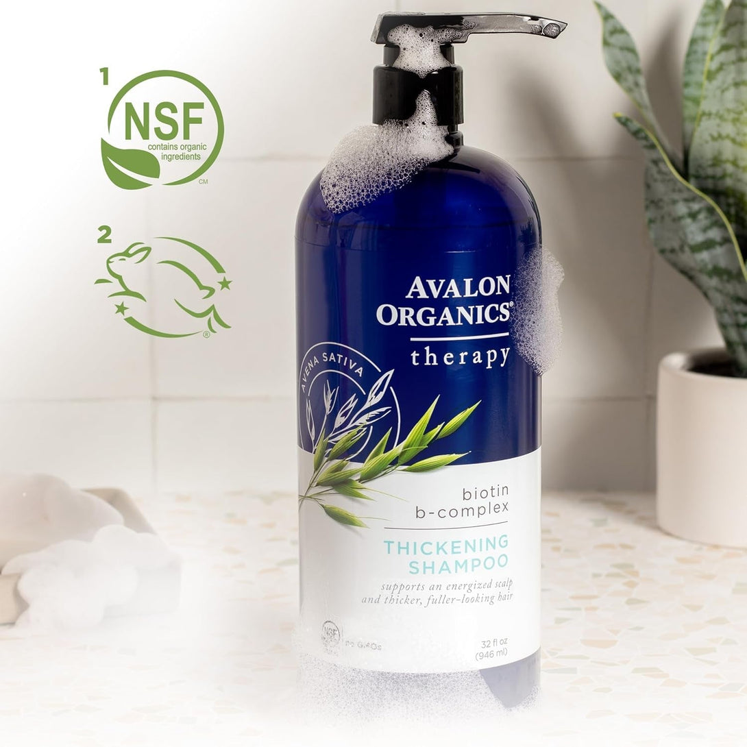 Avalon Organics Therapy Biotin B-Complex Thickening Shampoo, 32 Oz