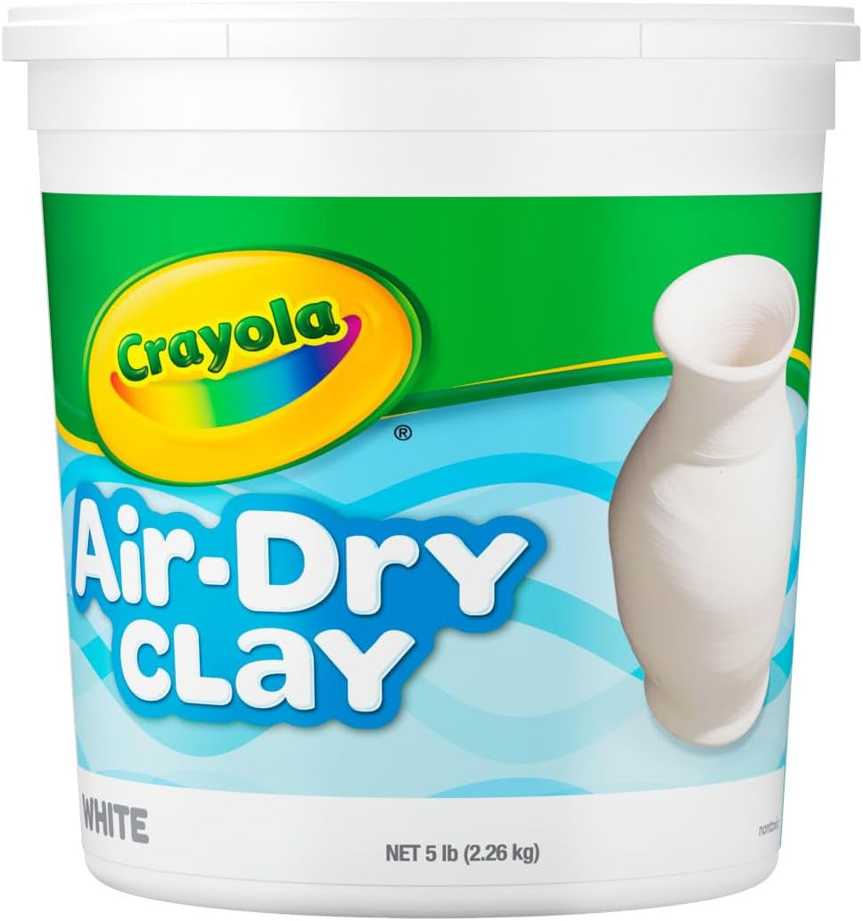 Crayola Air Dry Clay (5Lbs), Natural White Modeling Clay for Kids, Sculpting Material, Bulk Craft Supplies for School Classrooms [Amazon Exclusive]