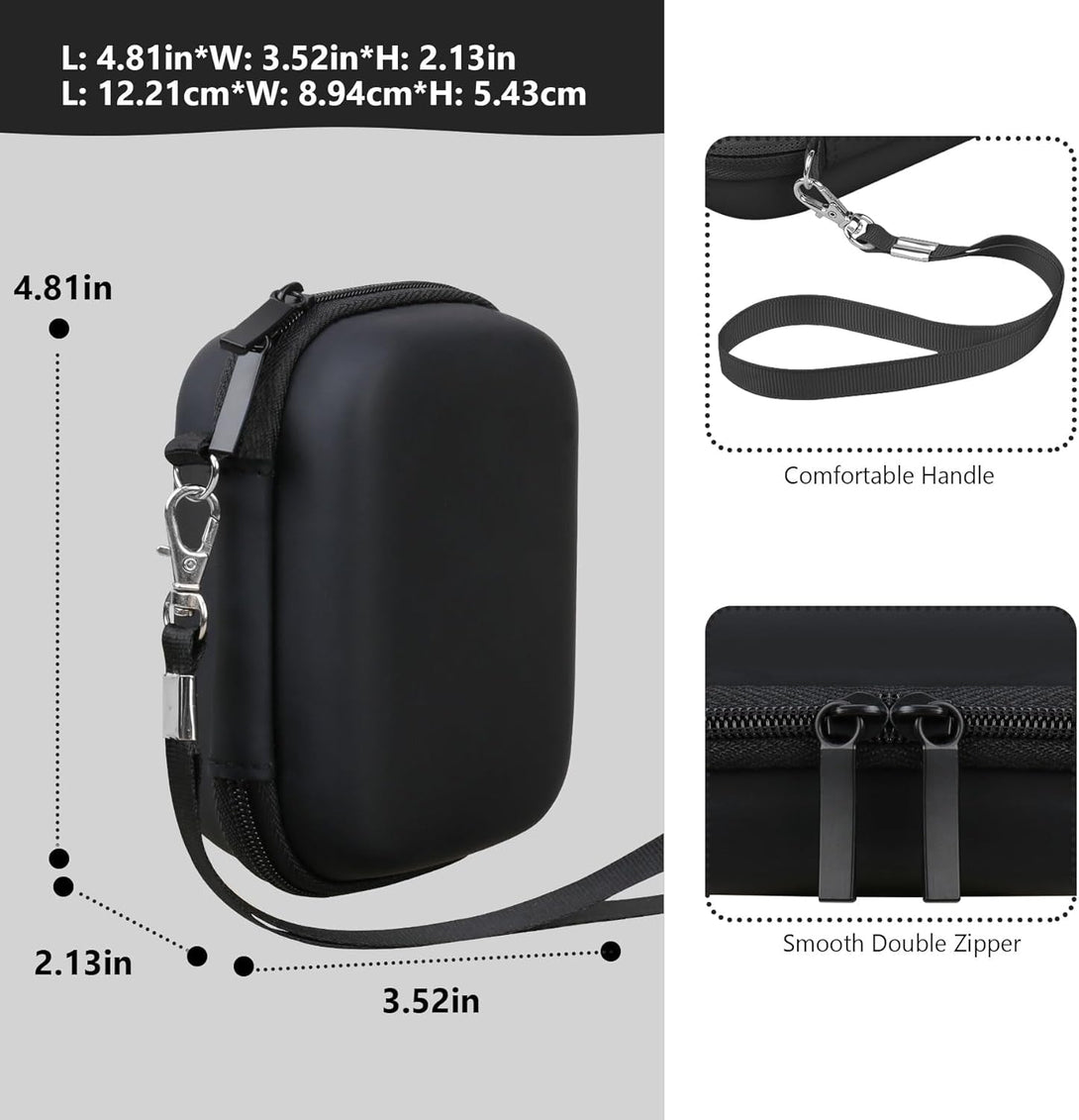 Computer Memory Card Readers Organizer Case Compatible with SD Card Reader, USB C SD Card Reader, TF Card, Micro SD Card, Portable Memory Card Accessories Storage Bag Travel Case, Black