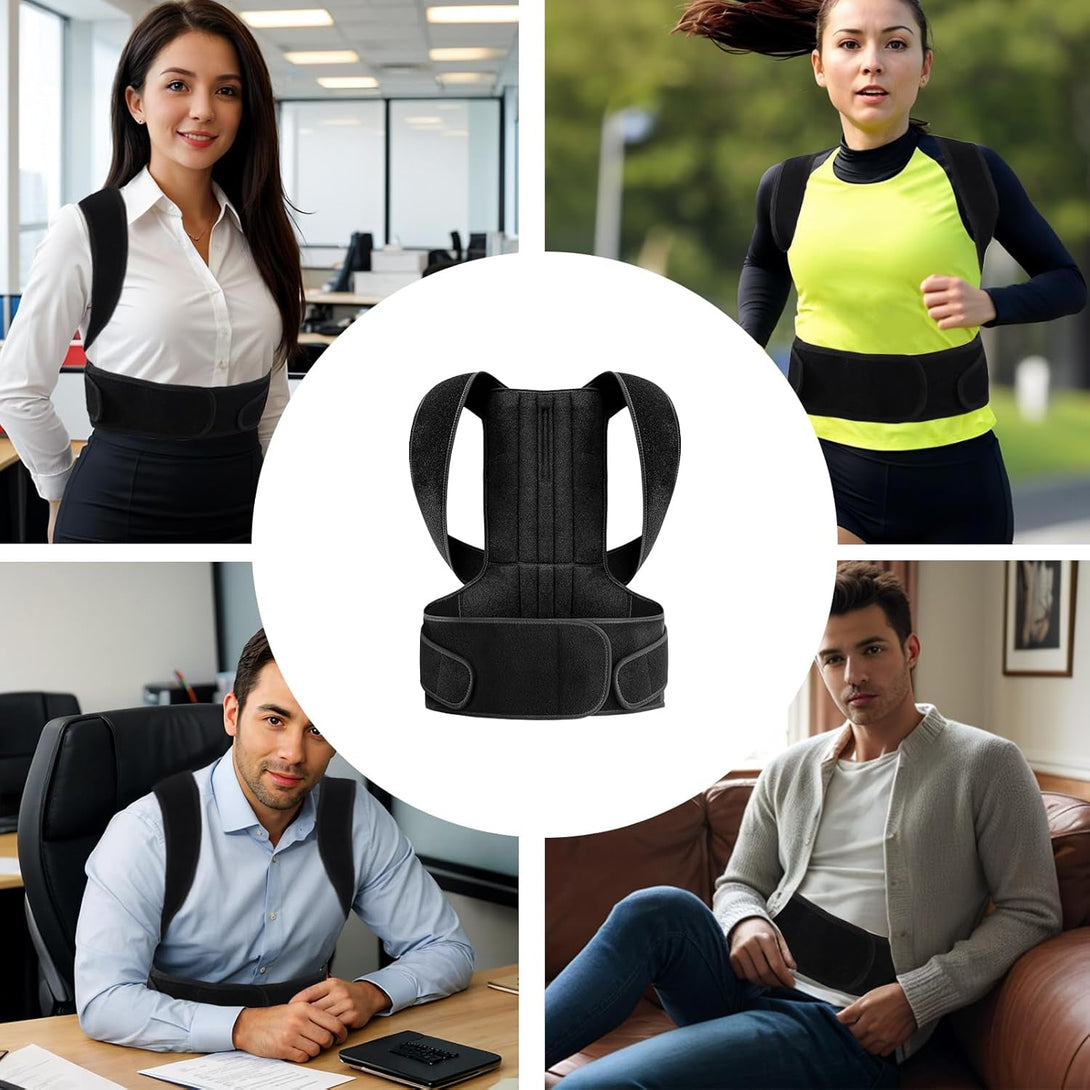 Back Brace Posture Corrector for Women and Men, Full Back Support Straps Straightener, Hunchback Improve Posture-Shoulder, Lumbar and Upper Lower Back Pain Relief (X-Large)
