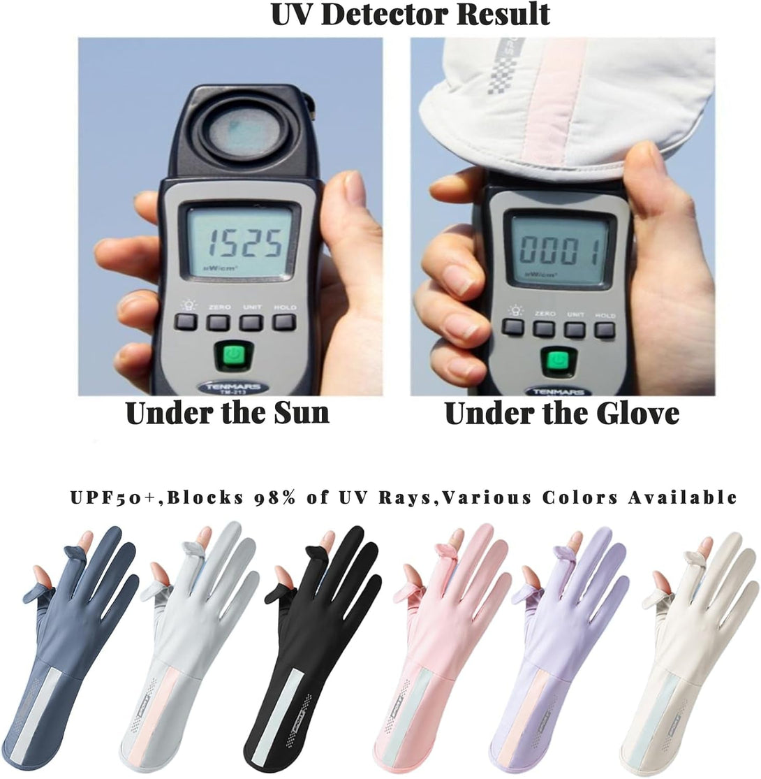 Women UV Sun Protection Gloves Full Finger Touchscreen Non Slip Gloves Driving Gloves Breathable Summer Outdoor for Women