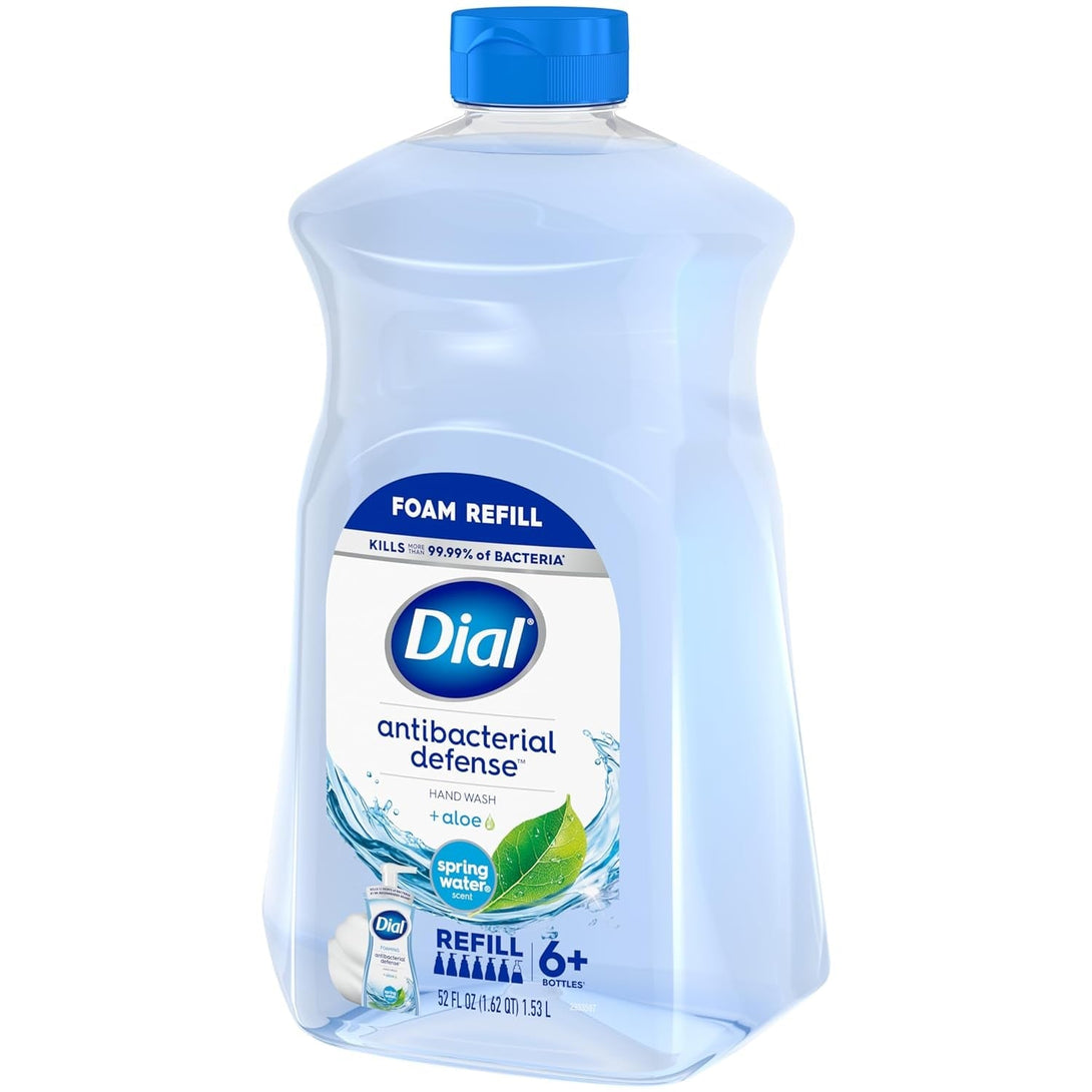 Dial Antibacterial Foaming Hand Soap Refill, Spring Water, 52 Fl Oz (Pack of 1)