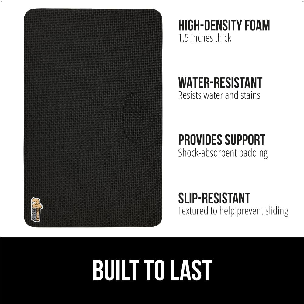 GORILLA GRIP Extra Thick Patent Pending Garden Kneeling Pad, Supportive Soft Foam Knee Cushioning for Gardening, Water Resistant Construction, Bathing Baby, Workout Supplies, Lightweight