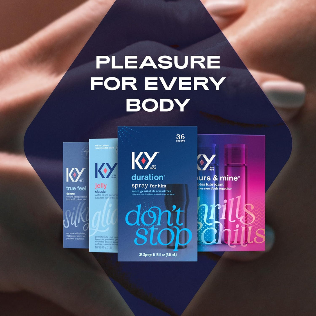 K-Y Duration Delay Spray, Numbing Climax Spray for Men & Lidocaine Desensitizing Spray, Climax Control, Sex Accessories for Adults Couples, Last Longer in Bed, 0.16 FL OZ (36 Sprays)