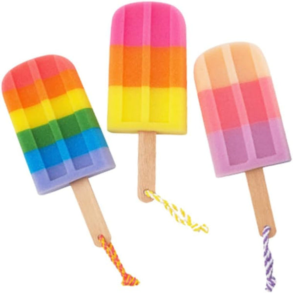 3Pcs Bath Flower for Infants Elastic Hair Ties Bathing Accessories Body Bath Shower Sponge Shower Sponge for Body Loofah Popsicle Ice Cream Wooden Shower Head Child Bath Brush