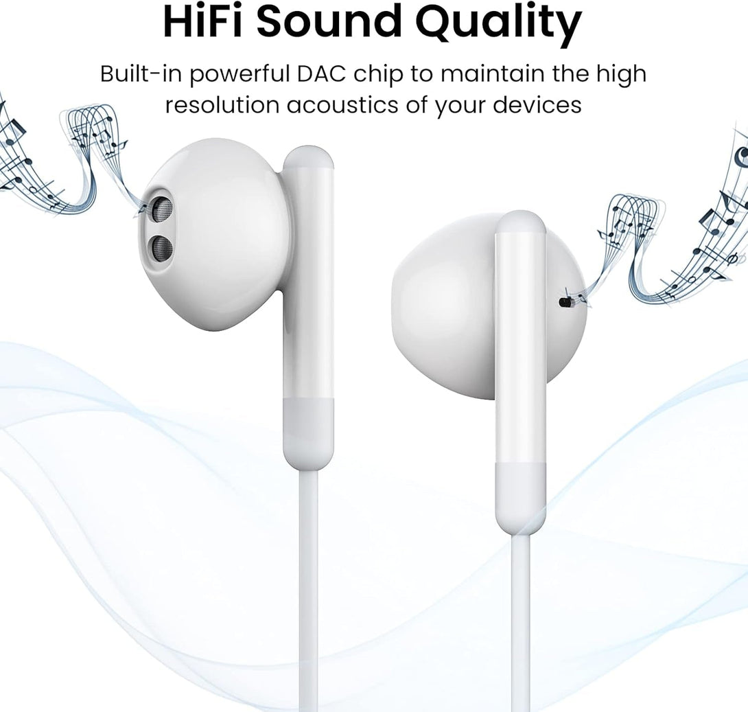 USB C Headphones for Iphone 16 15 Pro Max plus Ipad Pro USB C Earphones with Microphone Volume Control USB C Wired Earbuds USB Type C Earphone for Google Pixel 8 7 6A 5 Samsung S24 S23 S22 S21 S20 A55