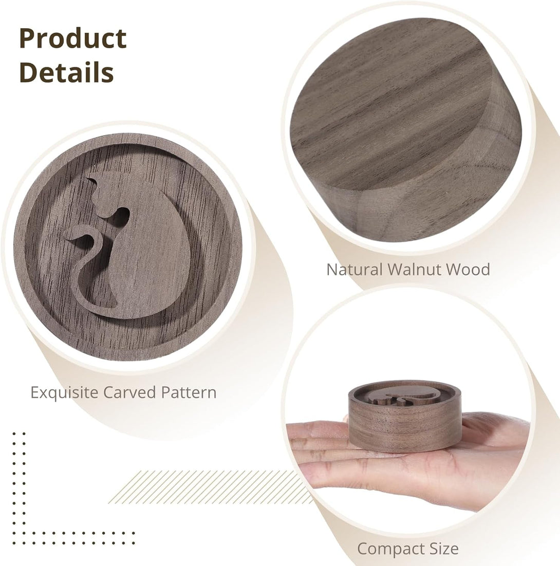 2 PCS Wooden Essential Oil Diffuser, Walnut Wood Diffuser, Aromatherapy Diffuser, Small round Diffuser, Car Wood Diffuser, Desktop Air Freshener for Home, Offices, Yoga, Sauna, SPA