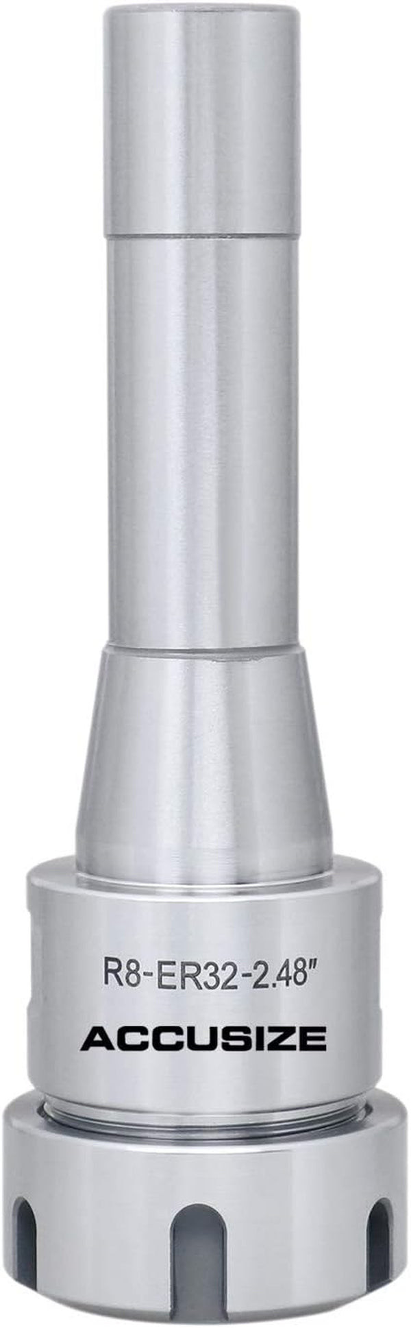 Accusize Industrial Tools R8 Shank Er32 Collet Chuck, Max RPM: 8000 RPM, 7/16''-20 Drawbar End, Max TIR 0.0002'' O.D to I.D. 0223-0232