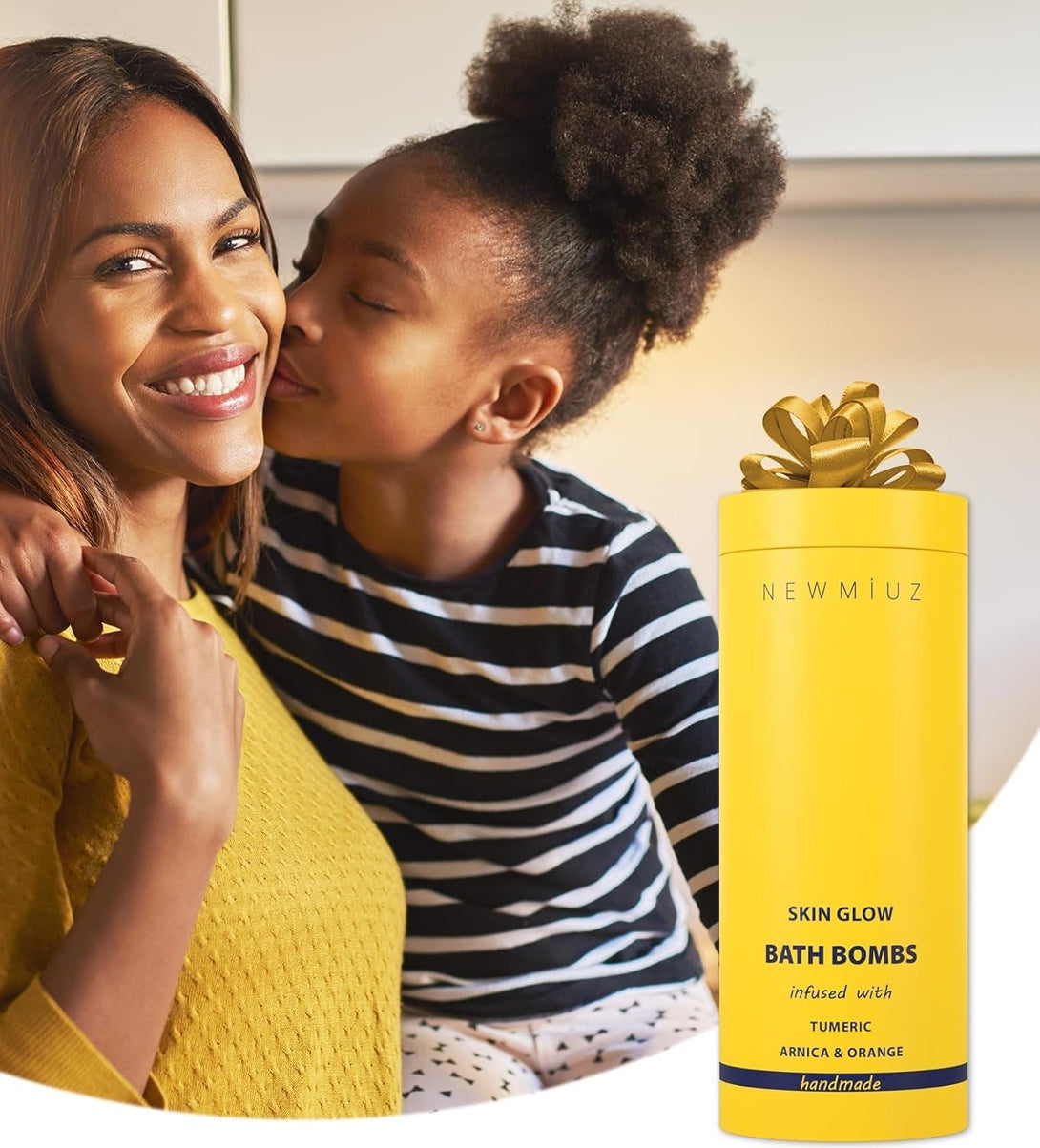 Natural Bath Bombs Luxurious Bath Foam Gift for Dry Skin Hydration Moisturizing Turmeric Arnica Orange Essential Oil Infused for a Blissful Experience