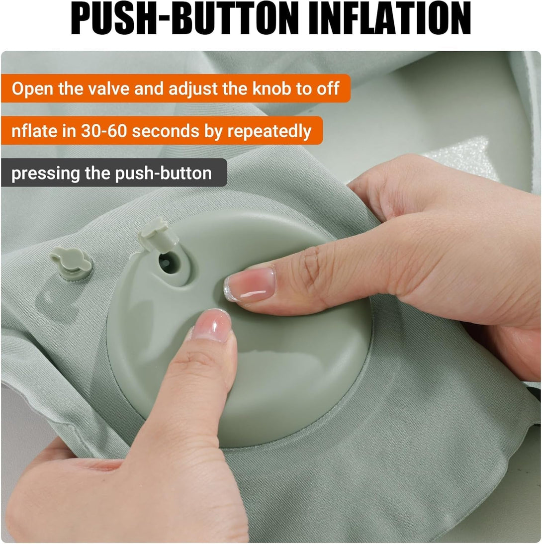 MABOZOO Inflatable Bath Neck Pillows for Tub & Shower - Head & Neck Support, Grey U-Shaped Travel Pillow for Airplane