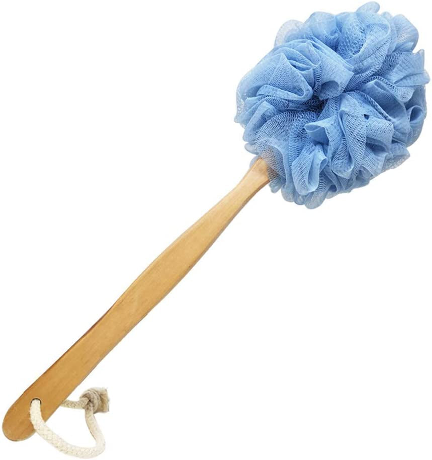 Loofah with Handle, Loofah on a Stick, Loofah Sponge with Handle, PE Soft Mesh Luffa, Exfoliating Luffa on a Stick for Men and Women